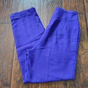 Vintage 80s Vino de Casa purple pleated front casual pants size 3